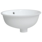 Évier de salle de bain blanc 38,5x33,5x19 cm ovale céramique