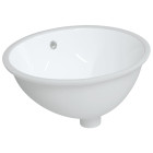 Évier de salle de bain blanc 49x40,5x21 cm ovale céramique