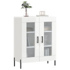 Buffet blanc brillant 69,5x34x90 cm bois d'ingénierie