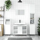 Armoire de salle de bain blanc 30x30x100 cm bois d'ingénierie