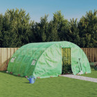 Serre avec cadre en acier vert 20 m² 5x4x2,3 m