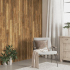 Panneaux muraux aspect bois marron pvc 4,12 m²