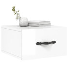 Table de chevet murale blanc brillant 35x35x20 cm
