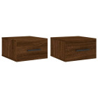 Tables de chevet murales 2 pcs chêne marron 35x35x20 cm