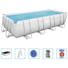 Ensemble de piscine power steel rectangulaire 488x244x122 cm