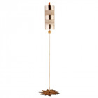 Lampadaire nettle, argent, 1 ampoule