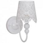 Applique murale blanche elegance 1 ampoule 27 cm