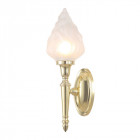 Applique dryden3, laiton poli et verre