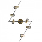 Spot laiton techno 6 ampoules 16 cm