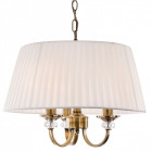 Suspension 3 ampoules langham, laiton antique, avec abat-jour