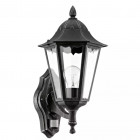 Lampe murale extérieur navedo avec capteur noir 93458