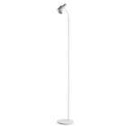 Lampadaire blanc techno 1 ampoule 155 cm