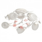 Plafonnier blanc flora 5 ampoules 27 cm