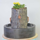 Fontaine jardinière tronc d'arbre artpot