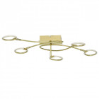 Plafonnier doré techno 5 ampoules 27.5 cm