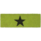 Paillasson tapis de sol porte d’entrée essuie-pieds étoiles fibres de coco vert 
