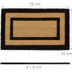 Paillasson tapis de sol porte d’entrée essuie-pieds long fibres de coco tapis 