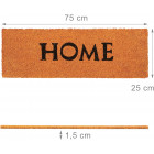 Paillasson tapis de sol porte d’entrée essuie-pieds fibres de coco home orange 