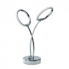 Lampe de table chromée techno 2 ampoules 34 cm