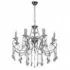Chandelier chromé crystal 12 ampoules 130 cm