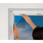 Toile moustiquaire pour fenêtre avec bande de fixation 150x180 cm