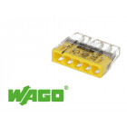 100 bornes wago ultracompacte 5 entrées (jaune)