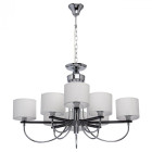 Suspension chromée megapolis 8 ampoules 90 cm