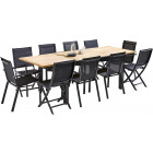 Table et chaises de jardin moderne bali 4 chaises 6 fauteuils