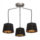 Suspension argentée megapolis 3 ampoules 45 cm