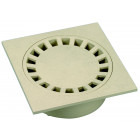 Siphon de cour - Dimensions : 250x250 - couleur : Sable - Sorties Ø 100