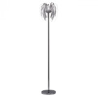 Lampadaire chromé techno 14 ampoules 153 cm