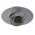 Plafonnier argenté industrial   15 cm