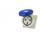 Socle femelle cee monophasé, 3 x 63a, incliné