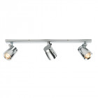 Barre knight, chrome et verre, 3 ampoules