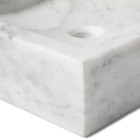 Vasque à poser rectangulaire en véritable marbre blanc 45x40x10 cm