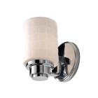 Applique wadsworth, chrome poli et verre opale, 1 ampoule