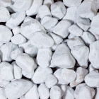 Galet marbre blanc carrare 60-100 mm - pack de 4m² (25 sacs de 20kg - 500kg)