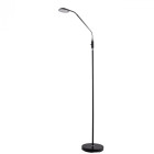 Lampadaire noir techno 1 ampoule 165 cm