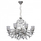 Chandelier argenté flora 8 ampoules 130 cm
