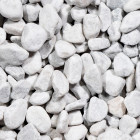 Galet marbre blanc carrare 40-60 mm - pack de 2 m² (10 sacs de 20kg - 200kg)