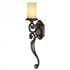 Applique murale marron country 1 ampoule 13 cm
