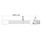 Flexible de douche chromé plastique anti torsion 1250 mm