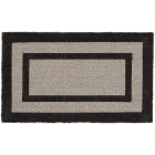 Paillasson tapis de sol porte d’entrée essuie-pieds long fibres de coco tapis gris