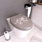 Abattant pour wc à motif - en mdf et charnières en métal - pti'bou Aurlane - A3151280013