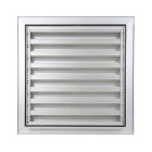 Grille murale à encastrer RENSON F1 anodisé argent moustiquaire inox - 500 x 400 mm - 41154