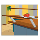 Support déporté MANART - finition alu - plateau 140 x 50 mm - 2520