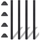 Jeu de 4 pieds MANART Ø 60 mm H.710 mm Noir - 23R/EPNOIR