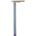 Jeu de 4 pieds MANART Ø 60 mm H.710 mm Acier satiné inox - 23R/SATINE