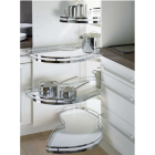 Kit 2 plateaux LEMANS II classic HETTICH - blanc chrome brillant - gauche - antigliss - porte de 600 mm - 9136171