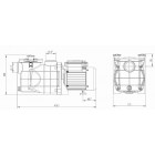 Pompe de filtration 1/25CV 2.3A AQUALUX - centrifuge et monophasée - 100518